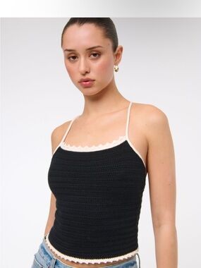 Abercrombie Crochet-Style Tie-Back Tank